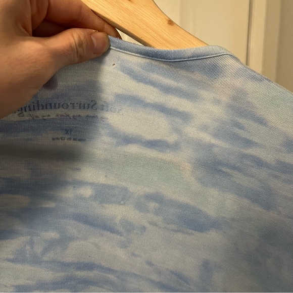 Soft Surroundings Waterfall Cardigan 1X | Ombre Blue Draped Open Front High Low - Picture 7 of 7